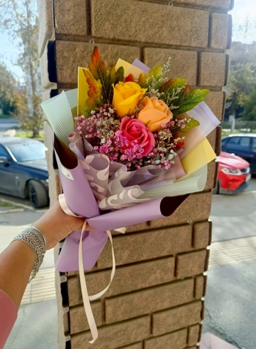 Букет из мыльных роз  «Октябрь» от интернет-магазина цветов в 