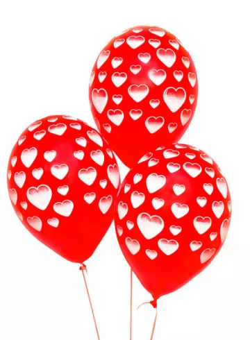 Воздушный шар с гелием «С сердечками» от интернет-магазина цветов в 
