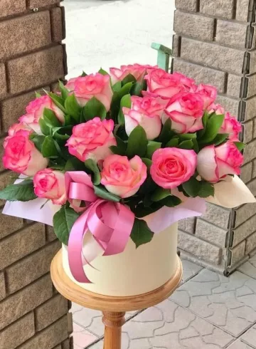 Шляпная коробка «Твои мечты» от интернет-магазина цветов в 