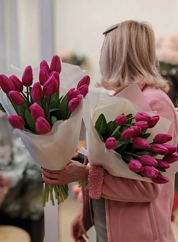 Букет из тюльпанов  &laquo;Нежный поцелуй&raquo; от интернет-магазина цветов в 
